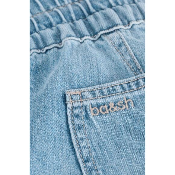 NEW BA&SH mima elastic waist jeans in blue
